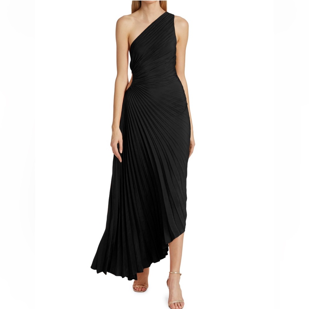 A.L.C Delfina Pleated One-Shoulder Gown sz 4 NWT